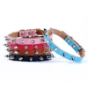 Wholesale cheap leather studded pet dog collar