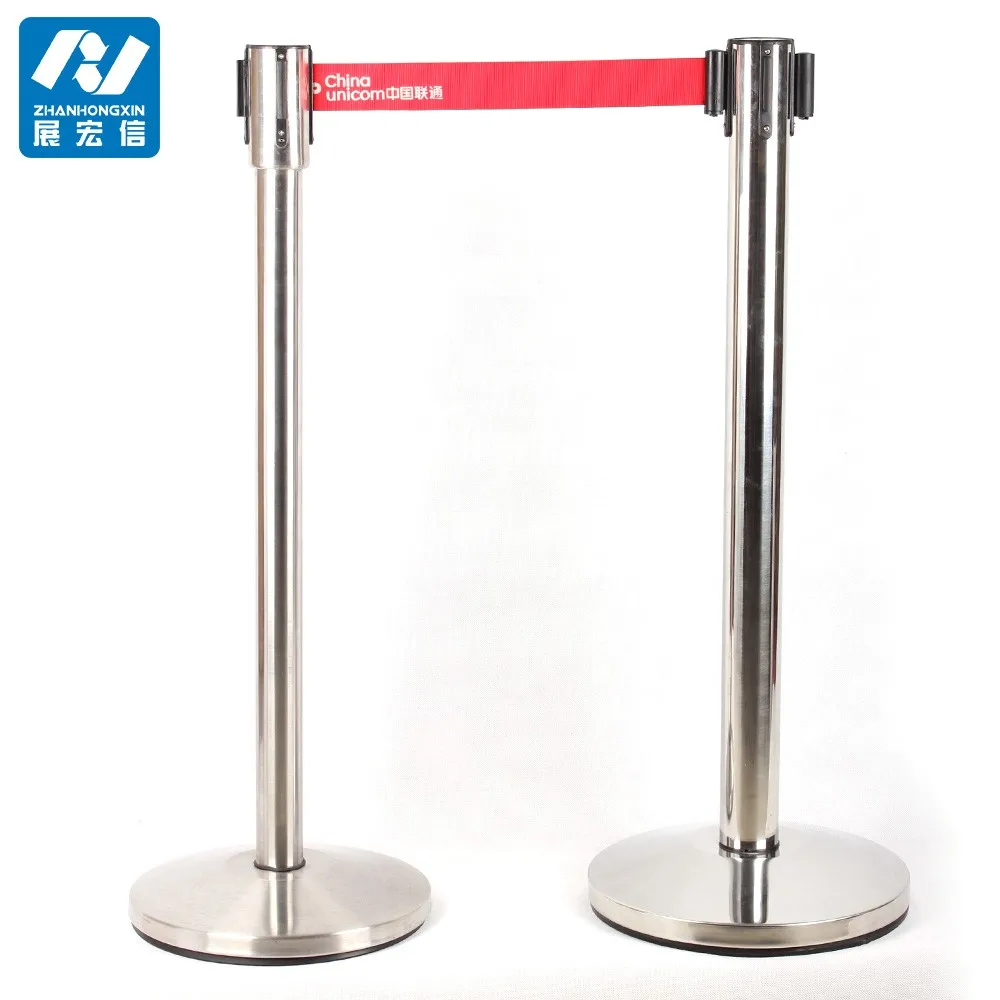 Retractable Barrier Stanchion Railing Queue Stand For Bank Buy Flat