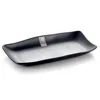 Black Melamine Rectangle Dinner Serving Plates