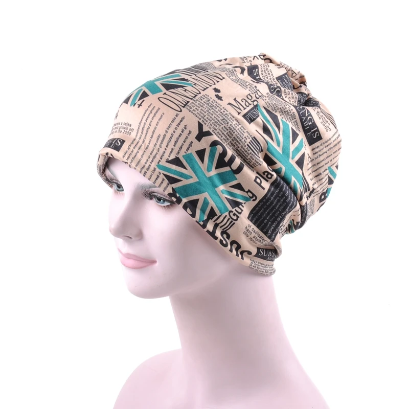 Fashion Ladies Knitted Slouchy Custom Sublimation Printing Beanie Women