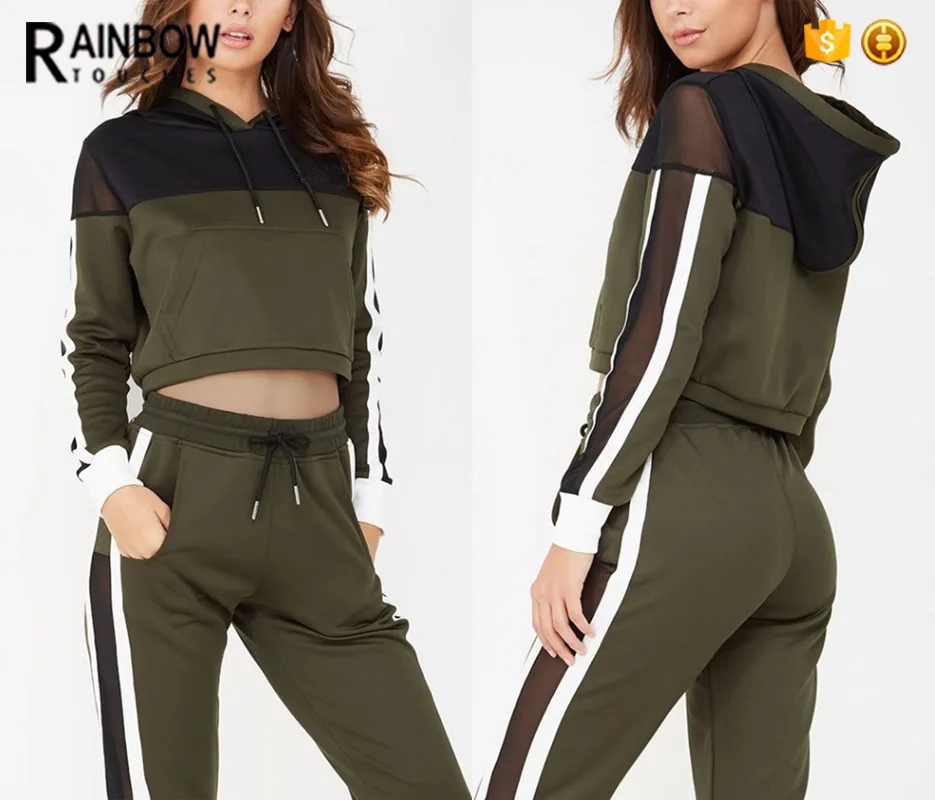 khaki tracksuits womens