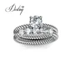 Destiny jewellery fashion mobile elements wedding rings set 18k gold plated men's silver rings with crystals from Swarovski