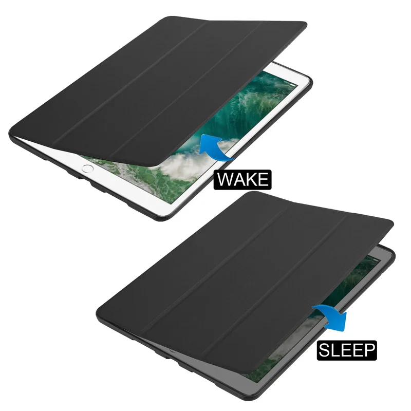 PU leather Smart Cover Case with Pencil Holder for iPad 10.2 air 3 Pro 10.5 2019 Slim Trifold stand leather Case