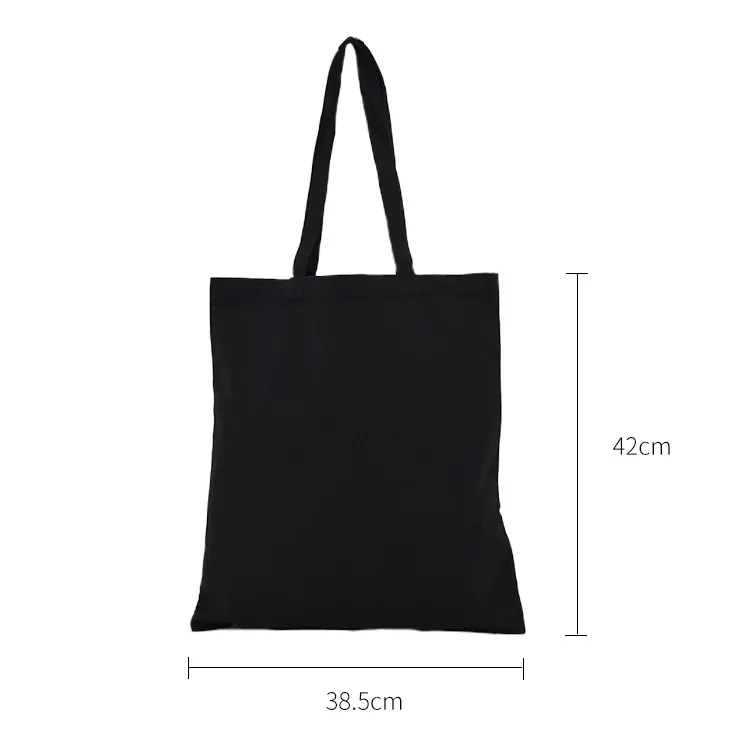 Black Casual Cotton Canvas Bag Tote Carry Bag - Buy Canvas Carry Bag ...