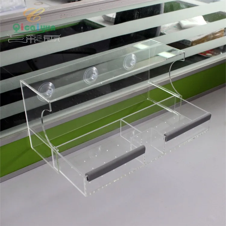 Clear View Deluxe Open Diner Mirrored Window Bird Feeder Clear
