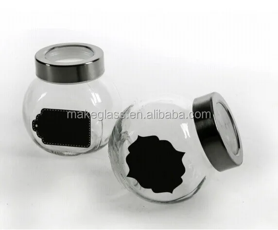 glass jar with chalkboard label
