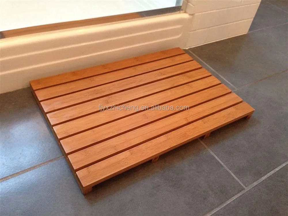 100 Natural Bamboo Floor And Shower Mat High Quality Bamboo Bath