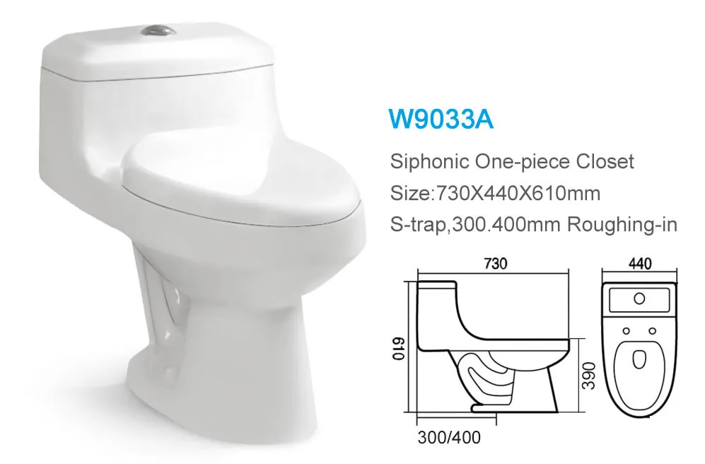 South American Bathroom One Piece Western Ceramic Water Closet Wc