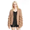 winter new design oversize loose casual jacquard pattern women knit cardigan
