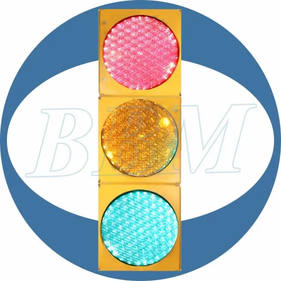 tricolor semaforo led traffic light yellow housing