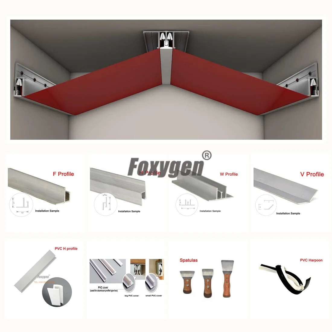 Supplying 1.5 - 5.0 meters width stretch ceiling film, Different types with related tools , accessories and machines