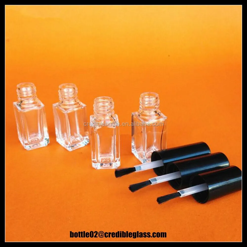 Wholesale Empty 15ml Square Nail Polish Bottles Cosmetic Small Bottle With Brush Caps Buy High
