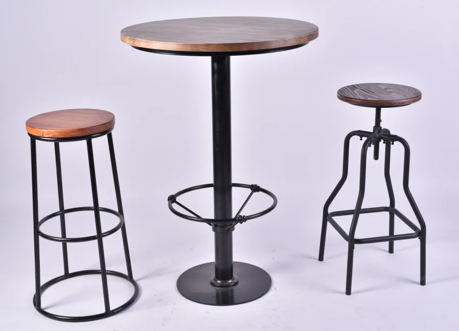 Metal Cheap High Bistro Home Round Pinewood Top Bar Table Buy Metal