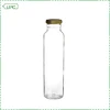 300 ml good quality clear water twist off Beverage bottle glass with metal lid