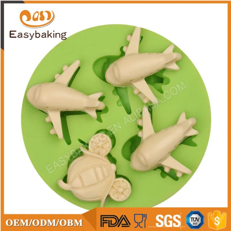 ES-6410 Airplanes Shape Fondant Mould Silicone Molds for Cake Decorating