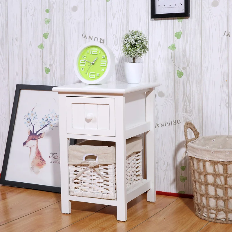 Bedside Table Cabinets Nightstands With Storage Drawer And ...