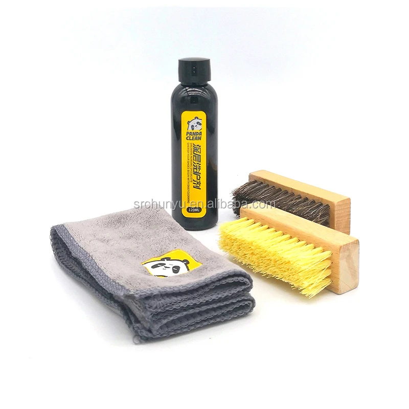 Ziplock Pouch Bag Panda Shoe Cleaner Kit,Sneaker Cleaning Liquid With