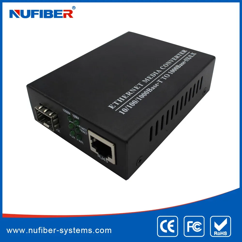 Ethernet Switch Fiber Media Converter With Sfp Slot Sfp To Rj45 Media ...