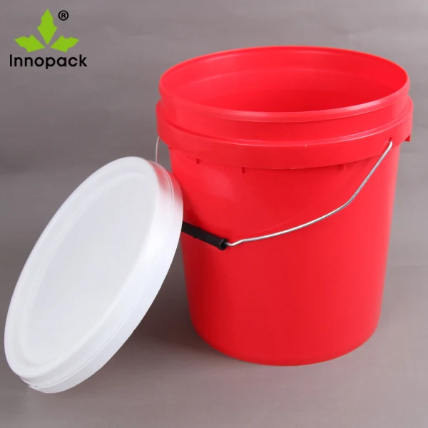 20l Printed Clear Plastic Paint Bucket With Lid And Handle - Buy Clear ...