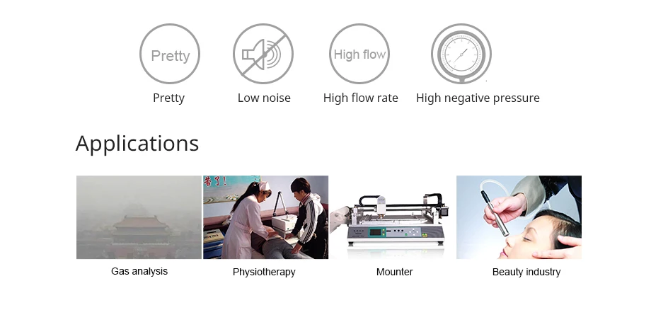 YPMart 5-8L/min KVP8 Micro Diaphragm Vacuum Pump12V 24V Brush Motor High Negative 0.082Mpa Suction Pump Air Pump(KVP8 -KK