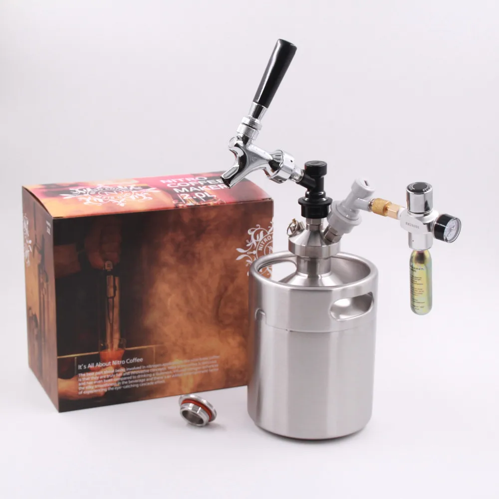 64 Oz Portable Dual Ball Lock Picnic Mini Keg Tap Kit,Mini Cornelius