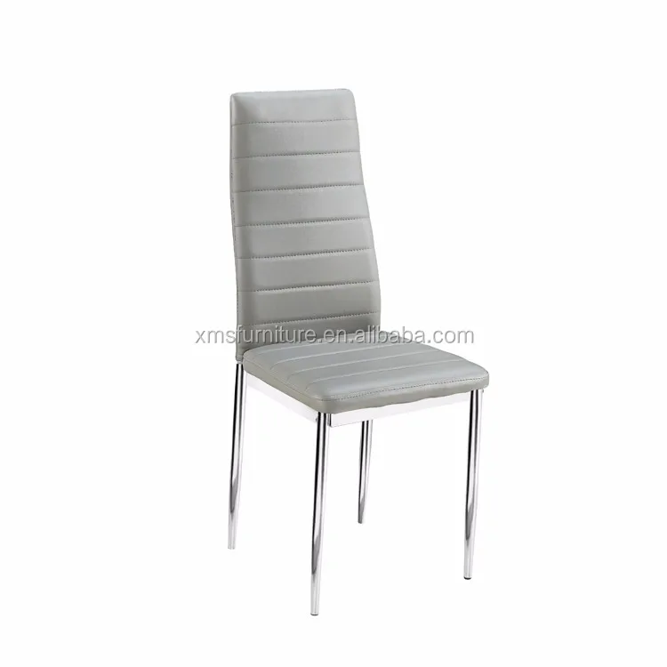 Cheap Restaurant Pvc Cover Steel Metal Chrome Leg Dining Chairs Buy