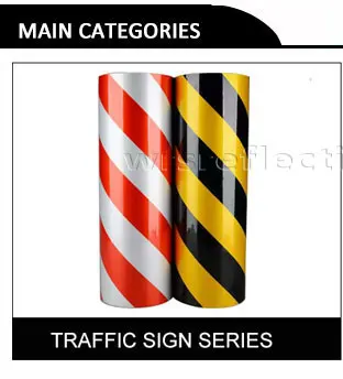 2'' Red And White 5CM * 10 Meter / Roll Reflective Chevron  Hazard Warning Tape