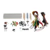 Alligator clip wire+65pcs jumper wires kit+3 colors LED light 830 ties breadboard kits