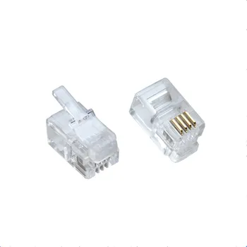 Rj9 Rj11 Rj45 Modular Plug Cat3 4pin Telephone Connectors - Buy Rj11 ...