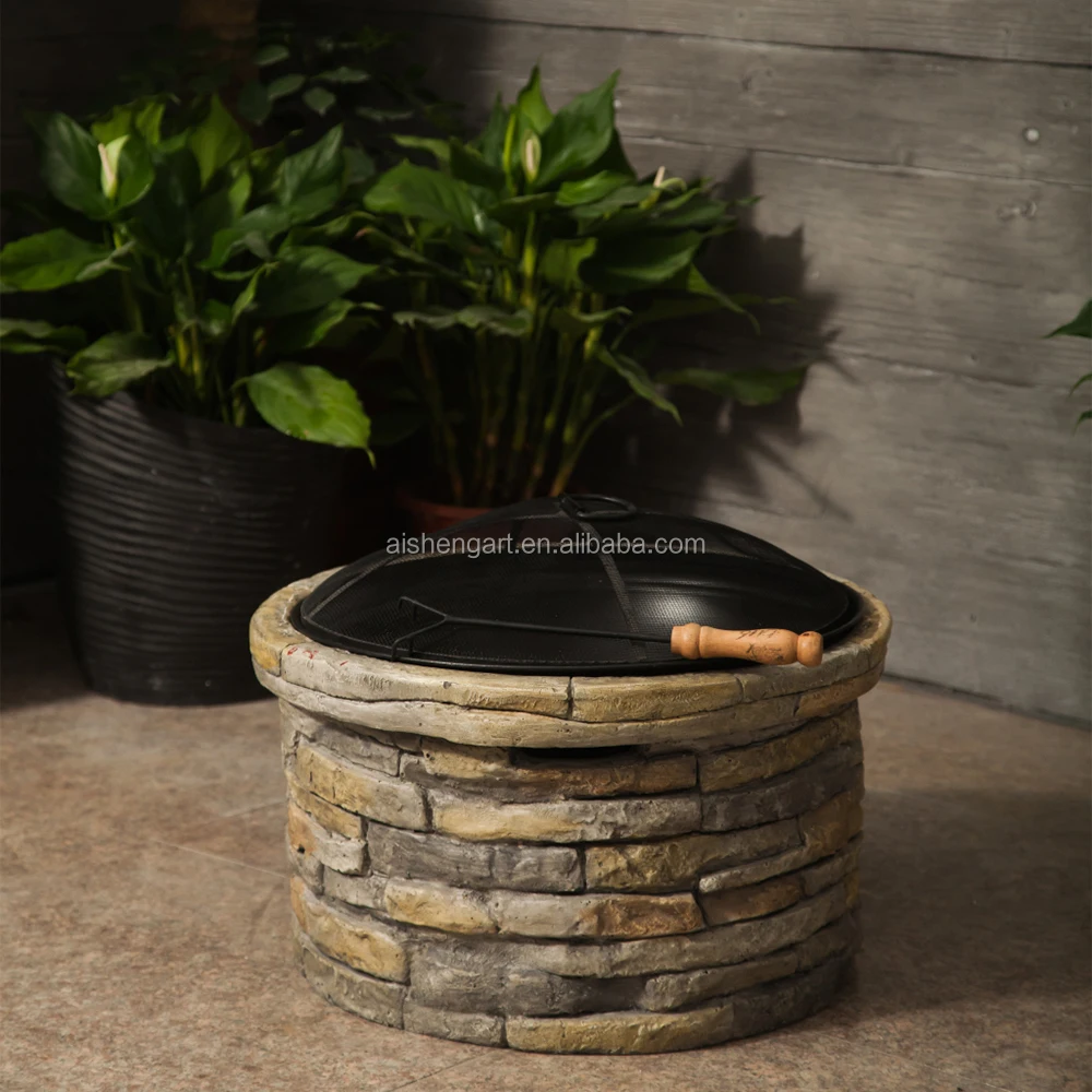 35inch Garden Treasures Cast Stone Fire Pit Bowl For Outdoor