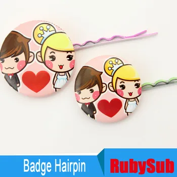 Hot 2017 Badge Clip Hair Accessory 25mm 32mm 37mm Hair Pin Clip