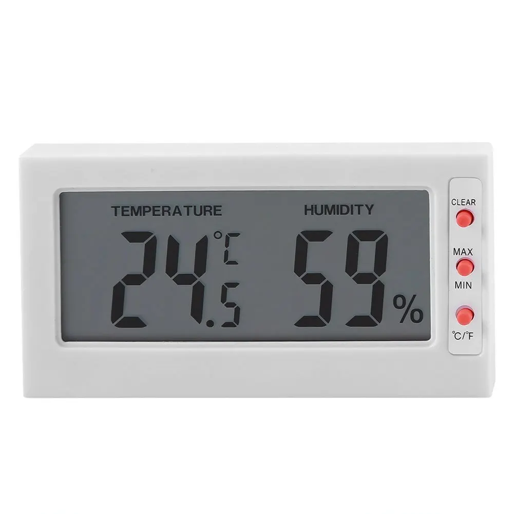 YosooXX Digital LCD Thermometer Hygrometer Max Min Memory Celsius Fahrenheit FB(White)