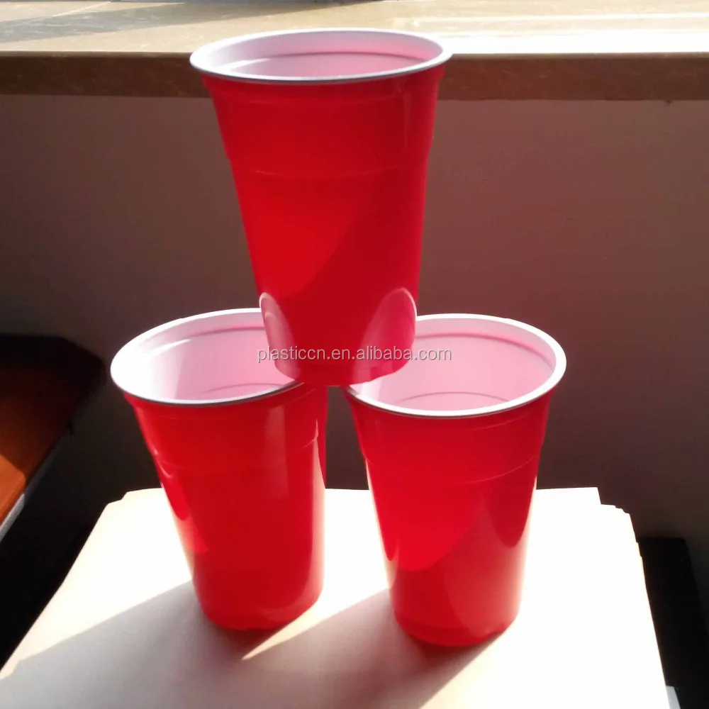 Pp/ps Material Red Plastic Fruit Disposable Party Cup Giant Glass With