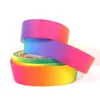 Custom single fancy rainbow printed designer grosgrain ribbon