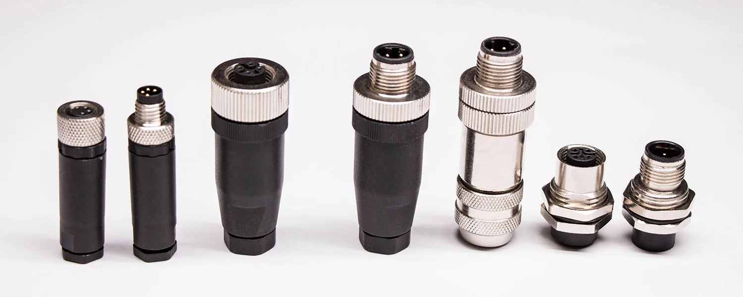 Custom 2 3 4 5 6 8 12 17 Pin Male Female IP67 Waterproof M8 M12 Series Circular Coaxial Connector Solder PCB Mount for Cable