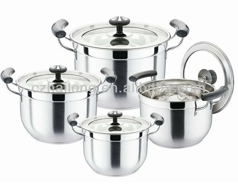 8pcs Stainless Steel Cooking Pot Set Korean Cooking Pot Stainless Steel