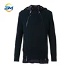 Fashion design custom wool worsted knitted hoodie jacket with cotton lining