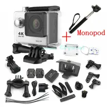 H9 Wifi Ultra HD 4K Video Wide Angle Sports Camera 2-inch Screen 1080p 60fps Gopro Hero 4 Style action Camera + Monopod