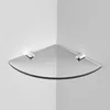 High quality custom clear wall mount acrylic bathroom wall corner shelf for storage half round shelf