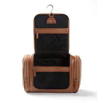 Hanging Toiletry Kit High Quality Wash Bag Men Leather Travel Cosmetic S