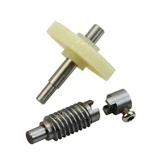 2PCS Plastic Metal Worm Gear Reducer Gear Reduction Set for DIY Accessories