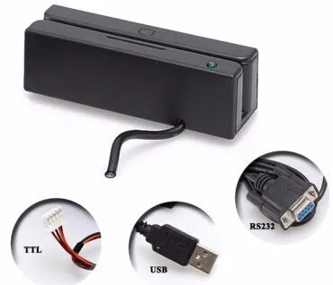 MSR100 High quality dual head for super market magnetic insert card reader - ANKUX.COM