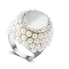 Antique Opal Pearl Rhinestone Ring Women Wedding Engagement Band Jewelry Size6-9