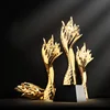 good quality shining fire shape souvenir crystal trophy for good staff