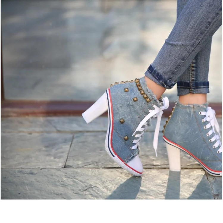 high heel running