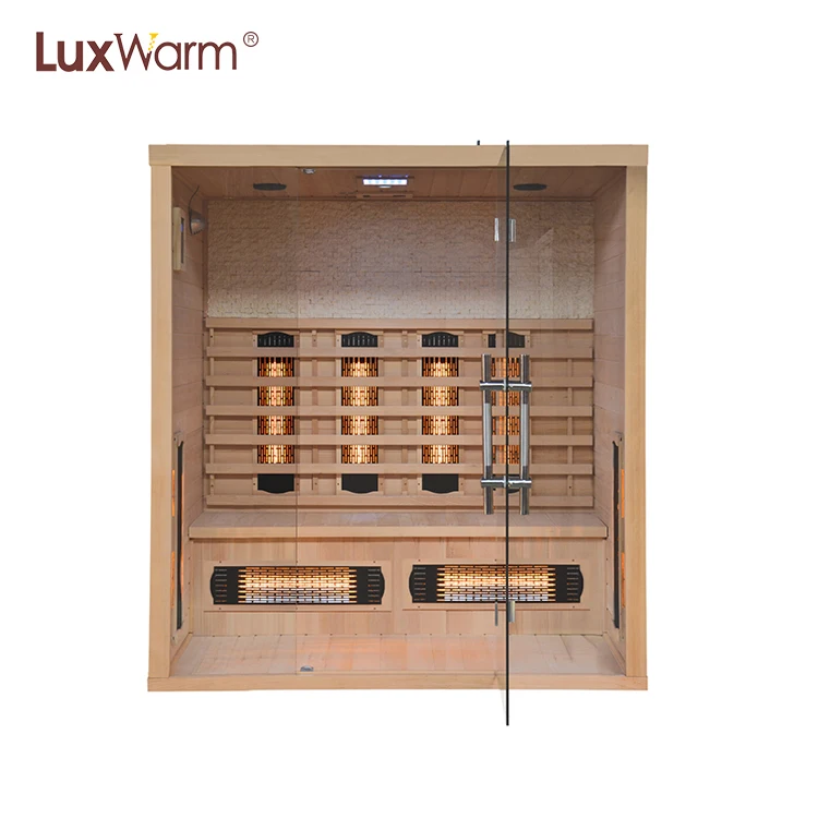 Factory supplier 4 persons home infra red sauna room with infra red light