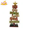 Wholesale fashion vertical wooden christmas tree shape decoration used in home W09D040
