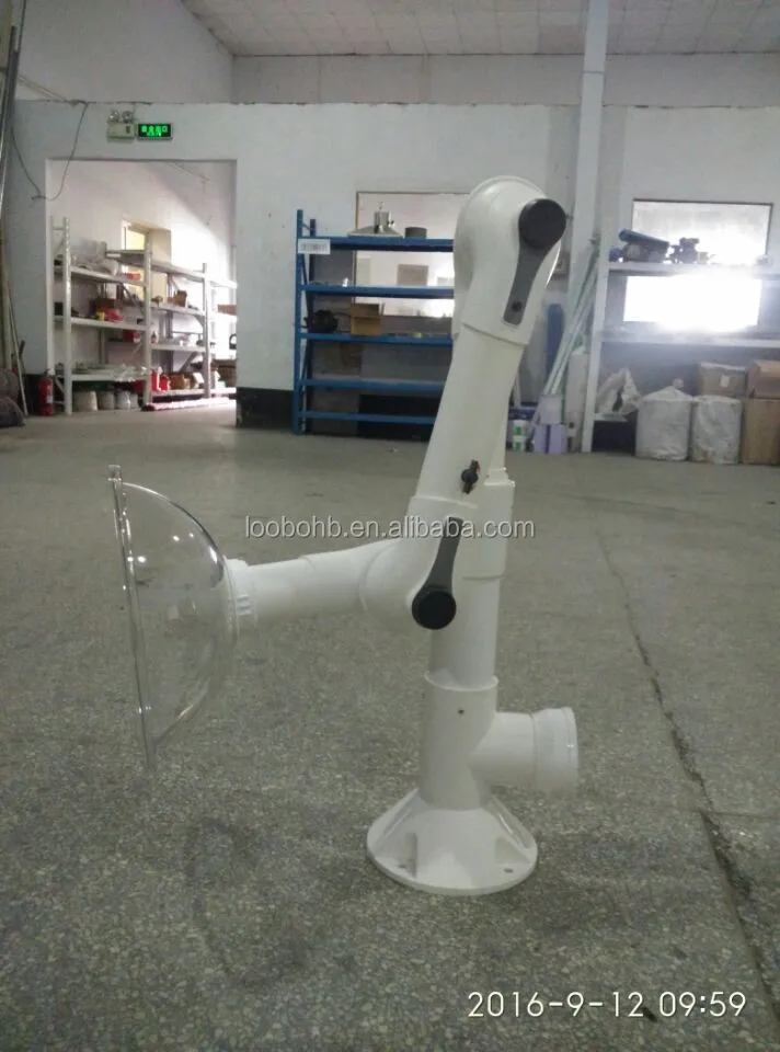 
Flexible duct suction hood / lab pp fume extraction arm / ceiling mounted pp arm 
