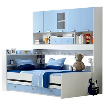 Bunk Bed With Drawers Storage Cabinet Bookshelf For Boys And Girls