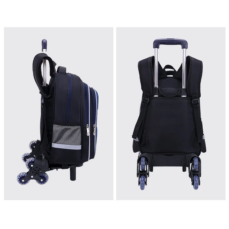 Waterproof Rolling Backpack For Girls With Pencil Case&lunch Bag